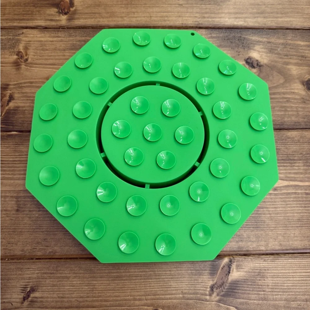 Slow Feeder Bowl & Lick Mat Suction Non Slip For Dog Cat Pet Green